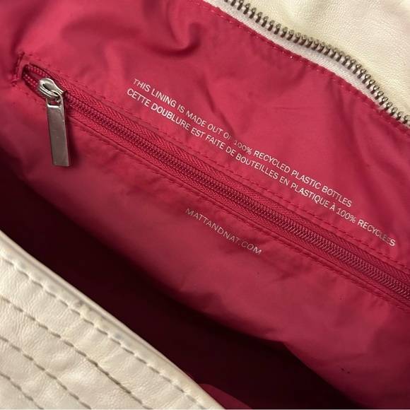 Matt & Nat faux leather Elegant Cream Women's Bag - Picture 9 of 12